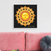 De StralendeZenZonGouden Canvas Afdruk (Insitu (Woonkamer))