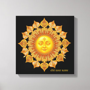 De StralendeZenZonGouden Canvas Afdruk