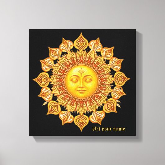 De StralendeZenZonGouden Canvas Afdruk (Voorkant)