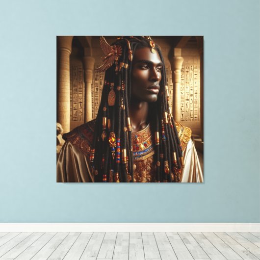 De straling van de farao canvas afdruk (Insitu (Houten vloer))