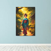 De straling van een kimono canvas afdruk (Insitu (Houten vloer))