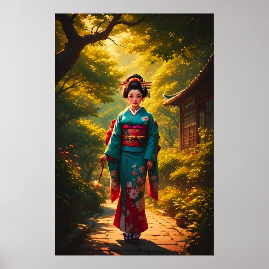 De straling van een kimono poster (Voorkant)