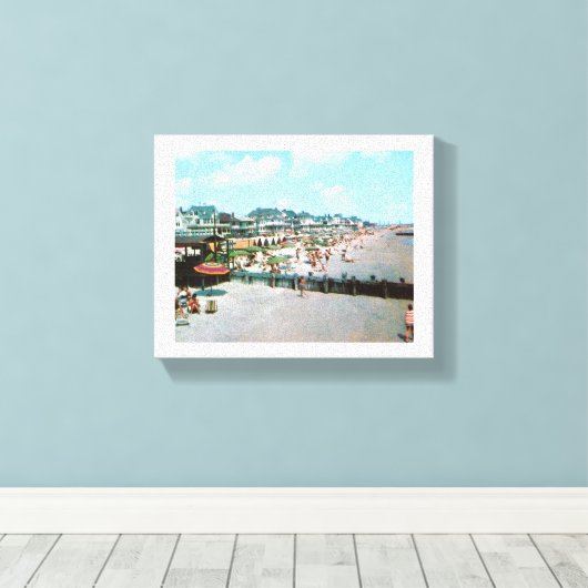 De strand, Kaapse nj, Canvas Afdruk (Insitu (Houten vloer))