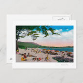 De strand scène in Carmel, Californië Briefkaart (Voorkant / Achterkant)