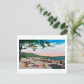 De strand scène in Carmel, Californië Briefkaart (Staand voorkant)