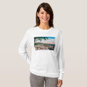 De strand scène in Carmel, Californië T-shirt (Voorkant volledig)