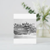 De strand van 1940 vormgeven briefkaart (Staand voorkant)