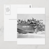 De strand van 1940 vormgeven briefkaart (Voorkant / Achterkant)