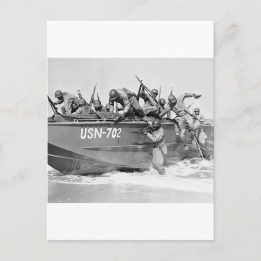 De strand van 1940 vormgeven briefkaart (Voorkant)