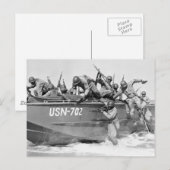 De strand van 1940 vormgeven briefkaart (Voorkant / Achterkant)