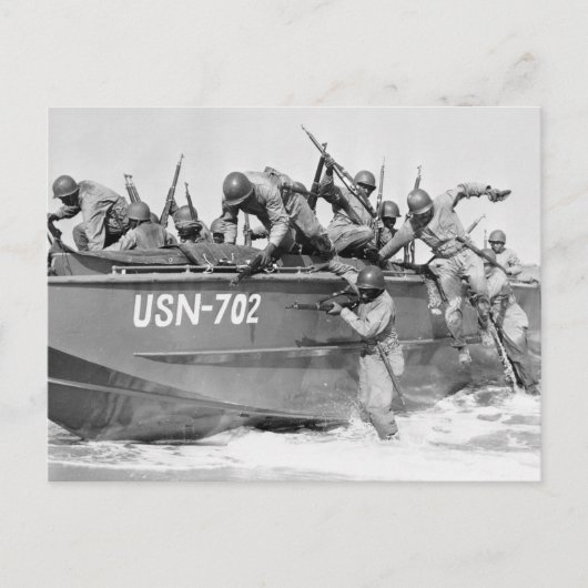 De strand van 1940 vormgeven briefkaart (Voorkant)