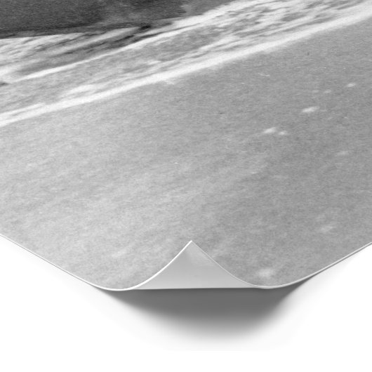 De strand van 1940 vormgeven poster (Hoek)