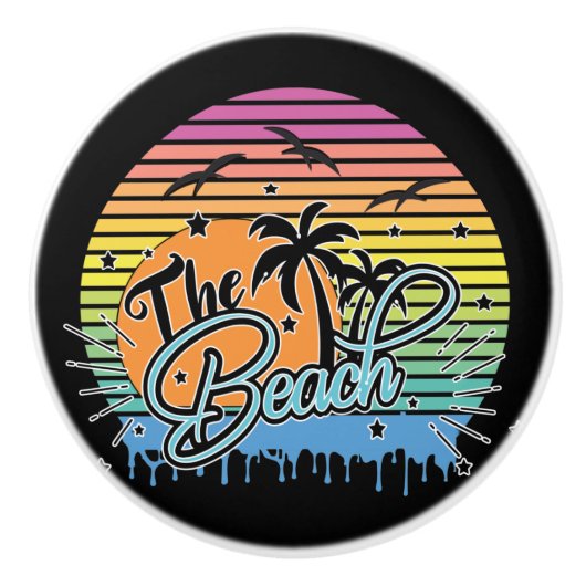 De strand, zomer 2023 keramische knop (Voorkant)