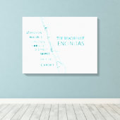 De stranden van Encinitas Canvas (Insitu (Houten vloer))