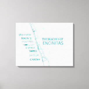 De stranden van Encinitas Canvas Afdruk