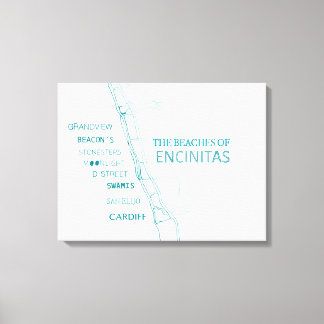De stranden van Encinitas Canvas Afdruk