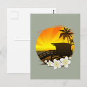 De strandleven ansichtkaart briefkaart (Voorkant / Achterkant)