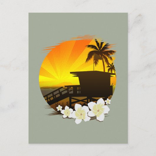 De strandleven ansichtkaart briefkaart (Voorkant)