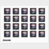 De strandreis vierkante sticker (Vel)