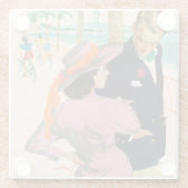 De strategie van de liefde glazen onderzetter (Achterkant)