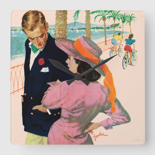 De strategie van de liefde vierkante klok (Voorkant)