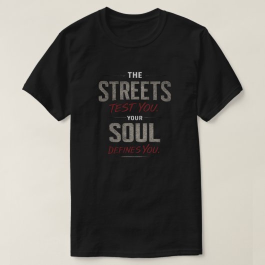 DE STRATEN TESTEN JE T-SHIRT (Design voorkant)