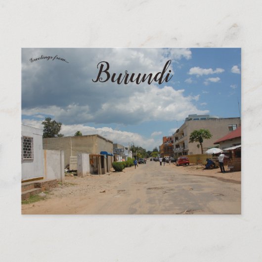 De straten van Bujumbura Burundi Briefkaart (Voorkant)