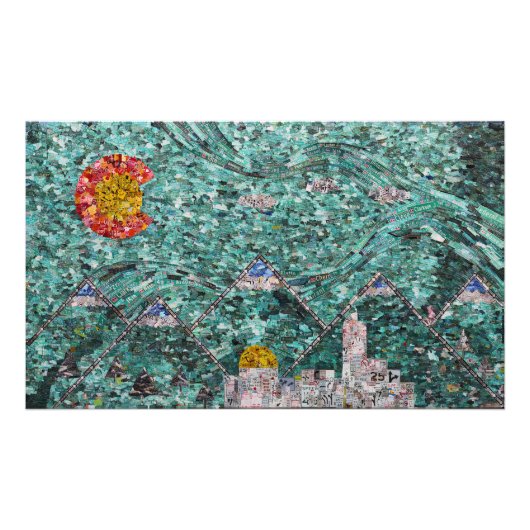 De straten van Denver 35x21 foto afdrukken (Voorkant)