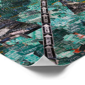 De straten van Denver collage 36x24 Poster (Hoek)