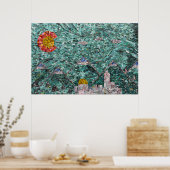 De straten van Denver collage 36x24 Poster (Keuken)