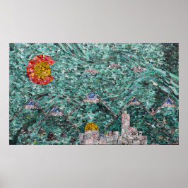 De straten van Denver collage FULL SIZE Poster