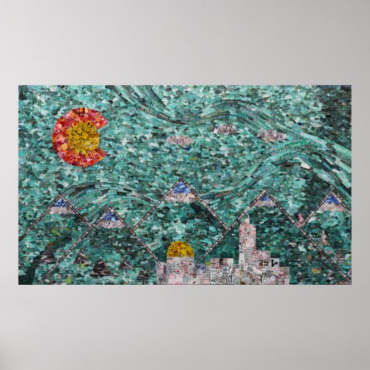 De straten van Denver collage FULL SIZE Poster (Voorkant)