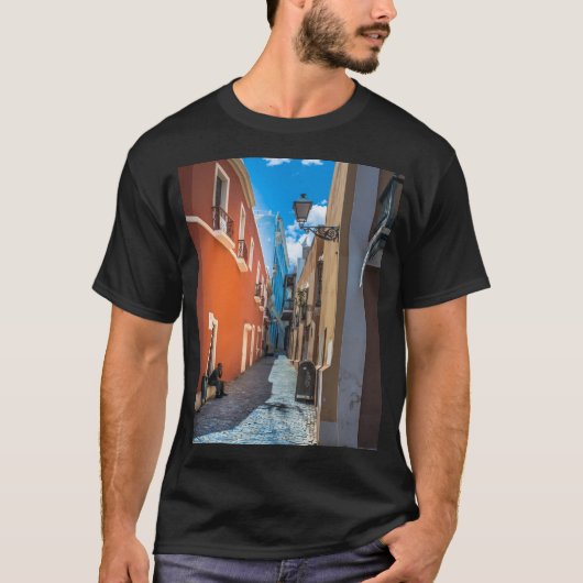 De straten van het oude San Juan T-shirt (Voorkant)