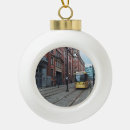 De straten van Manchester Keramische Bal Ornament