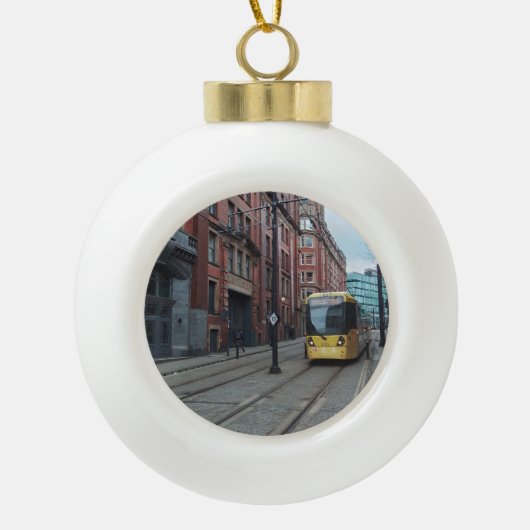 De straten van Manchester Keramische Bal Ornament (Voorkant)