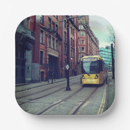 De straten van Manchester Papieren Bordje