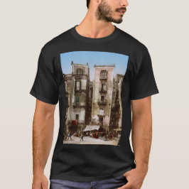 De straten van Napels, Italië rond 1900 T-shirt