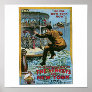 "De straten van New York" Poster