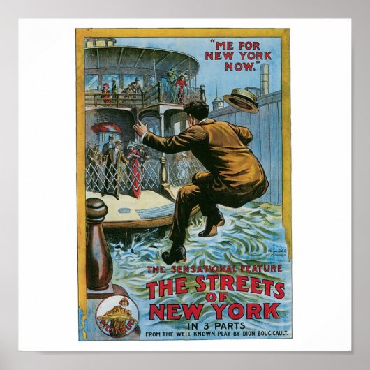 "De straten van New York" Poster (Voorkant)