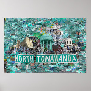 De straten van North Tonawanda NY Poster