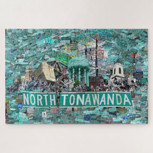 De straten van North Tonawanda NY puzzel Legpuzzel (Horizontaal)