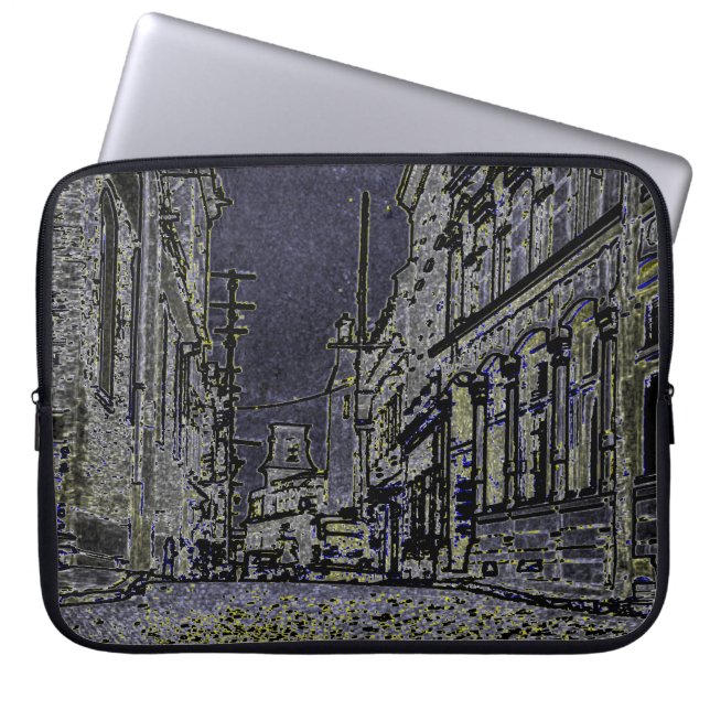 De straten van Quebec Canada uit 1920 Art Laptop Sleeve (Voorkant)