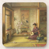 De Stray Shuttlecock (olie op canvas) Bier Onderzetter (Voorkant)