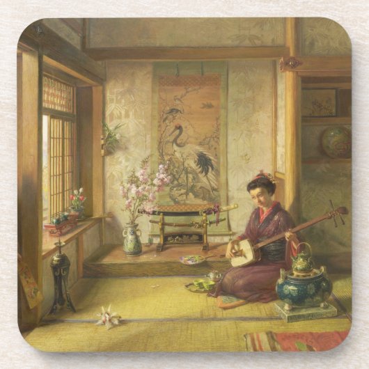 De Stray Shuttlecock (olie op canvas) Bier Onderzetter (Voorkant)