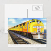 De Streamliner Vintage Ansichtkaart Briefkaart (Voorkant / Achterkant)
