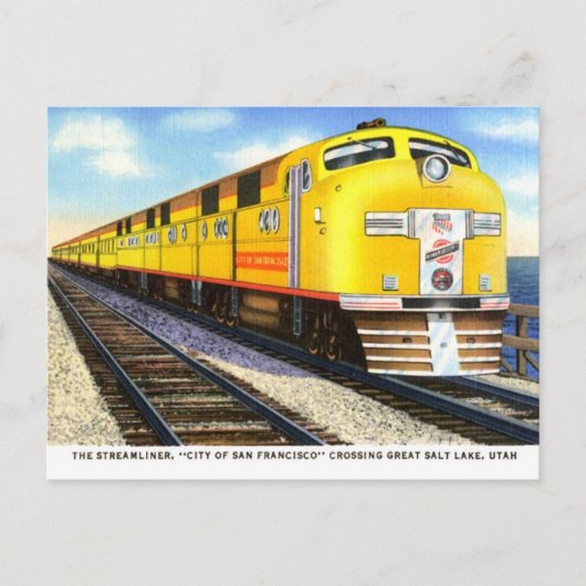 De Streamliner Vintage Ansichtkaart Briefkaart (Voorkant)