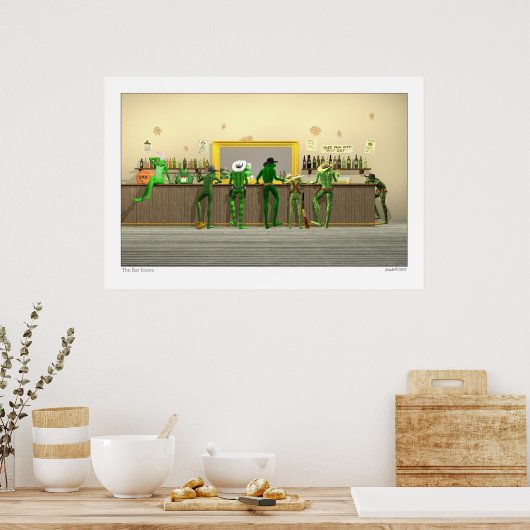 De streepjesschaal 3D Poster (Keuken)