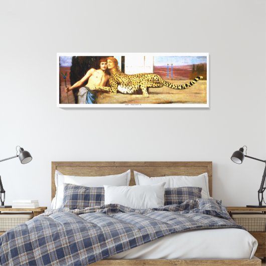 De strelingen - Fernand Khnopff 1896 Canvas Afdruk (Insitu (Slaapkamer))