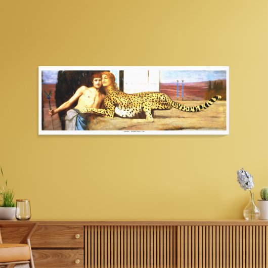 De strelingen - Fernand Khnopff 1896 Canvas Afdruk (Insitu (Woonkamer))