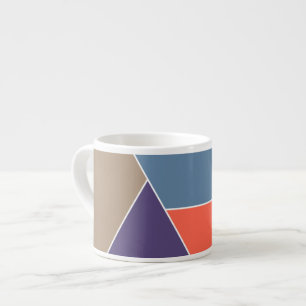 De strepen driehoeken gekleurde I van het MOZAÏEK Espresso Kop